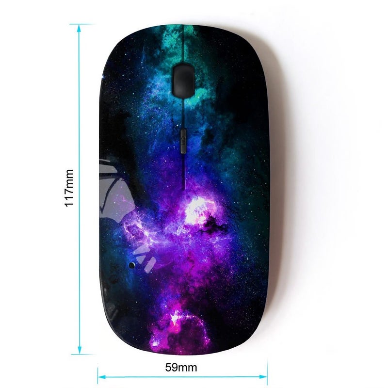 KOOLmouse [ Optical 2.4G Wireless Mouse [ NEON Purple Blue Galaxy ] - Image 2